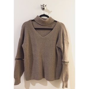 Urban Outfitters Choker sweater with Zipper Detail